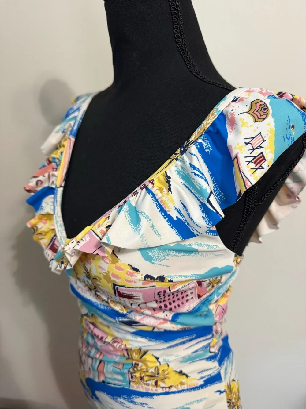 Boden Evia Ruffle Swimsuit - Paradise Bay
